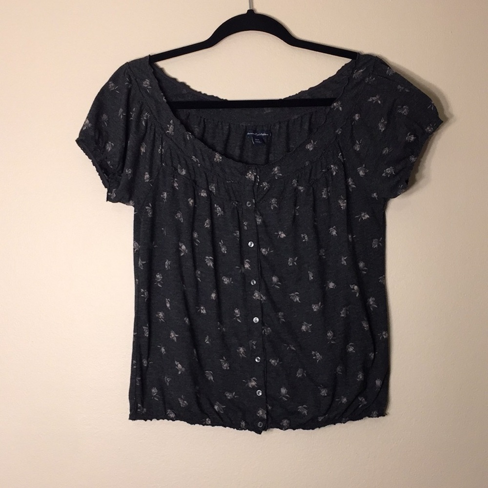 American Eagle Dark Gray Top